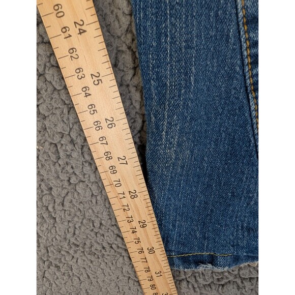 LEVI'S 504 Slouch Flared Low Rise Stretch Blue Denim Jeans Women's 11 M 32x31 - Picture 8 of 14